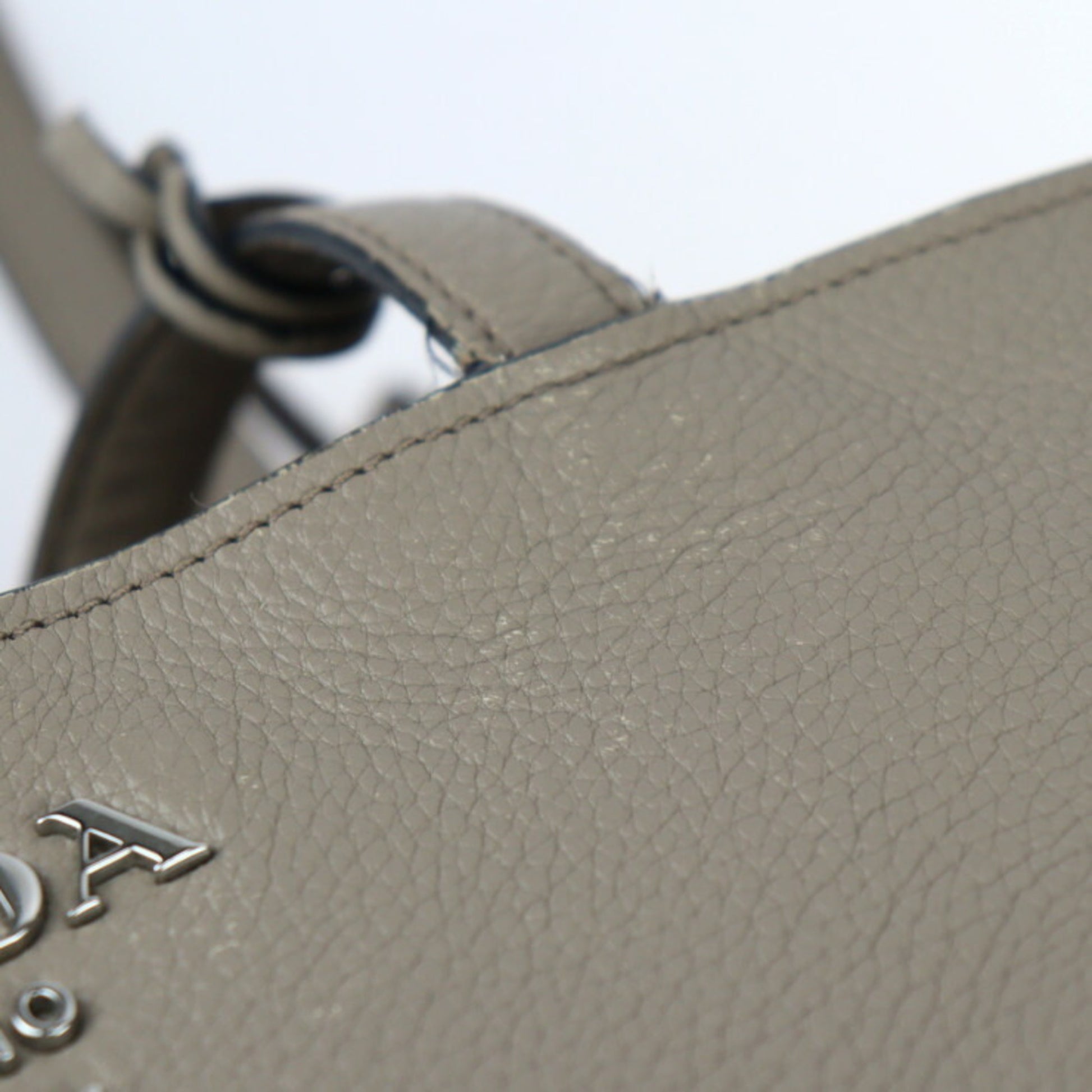 Prada Saffiano, Beige, Leather, tote