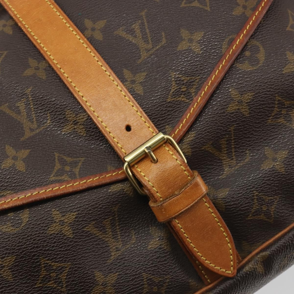 Louis Vuitton Saumur Monogram, Brown, Canvas, Shoulder Bag