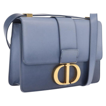 Christian Dior 30 Montaigne Flap Gradient Leather, Blue, Leather, Shoulder Bag