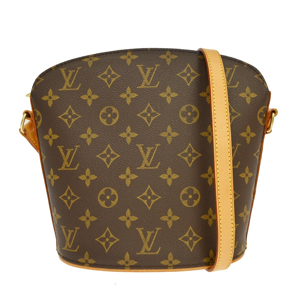 Louis Vuitton Drouot Monogram Canvas, Brown, Canvas, Shoulder Bag