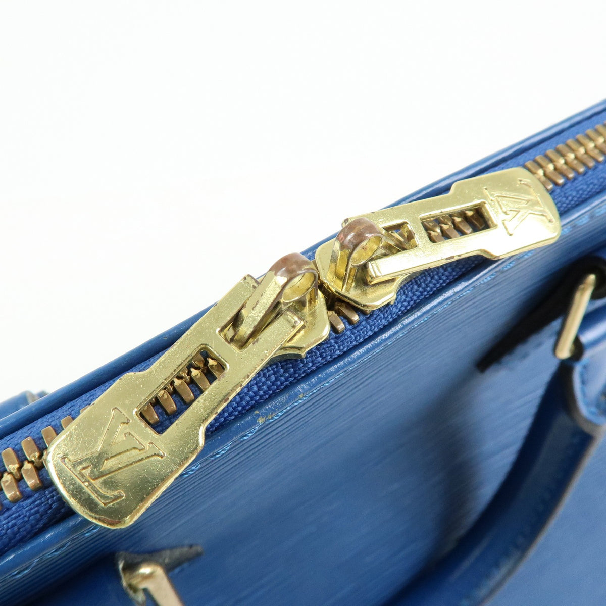 Louis Vuitton Alma Epi Leather, Blue, Leather, Handbag