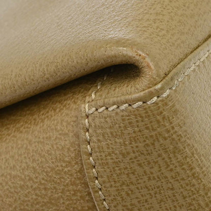 Gucci Vintage Convertible Bamboo Box Leather, Beige, Leather, Crossbody Bag