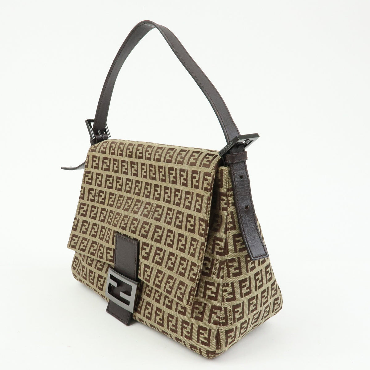 Fendi Fendi mamma baguette Jacquard Canvas, Beige, Canvas, Handbag