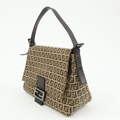 Fendi Fendi mamma baguette Jacquard Canvas, Beige, Canvas, Handbag