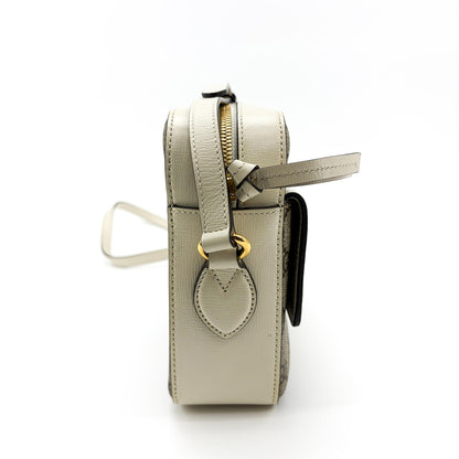 Gucci Horsebit 1955 Flap Pocket Camera GG Coated Canvas and Leather, Beige, Canvas, Handbag