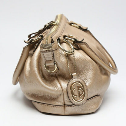 Gucci Sukey, Gold, Leather, handbag