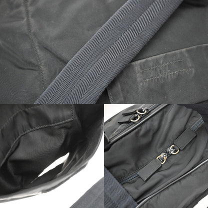 Prada Expandable Front Zip Boston Tessuto, Black, Nylon, Handbag