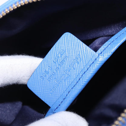 Salvatore Ferragamo Vara Chain Flap Leather, Blue, Leather, Shoulder Bag