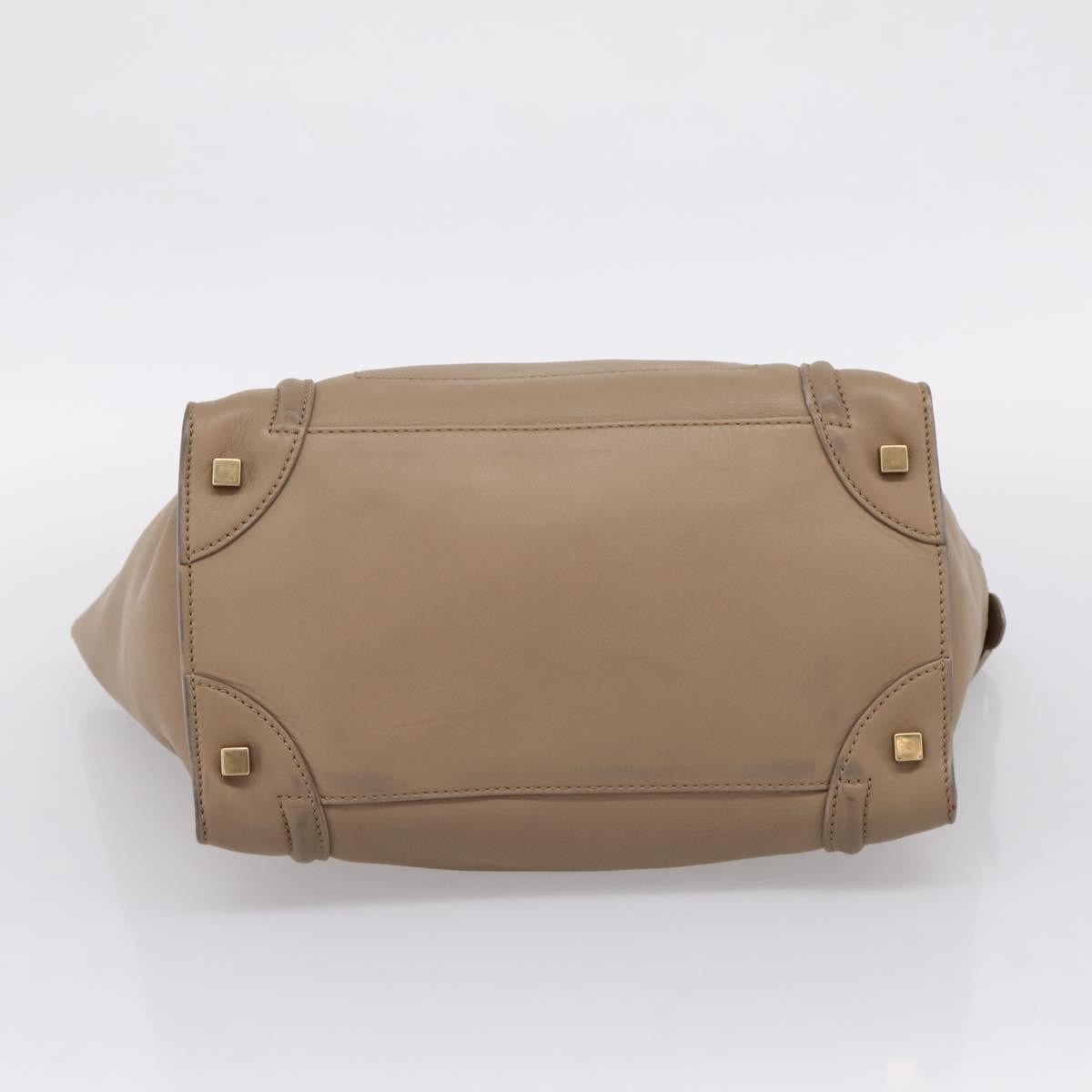 Celine Shopper Luggage Leather, Beige, Leather, Handbag