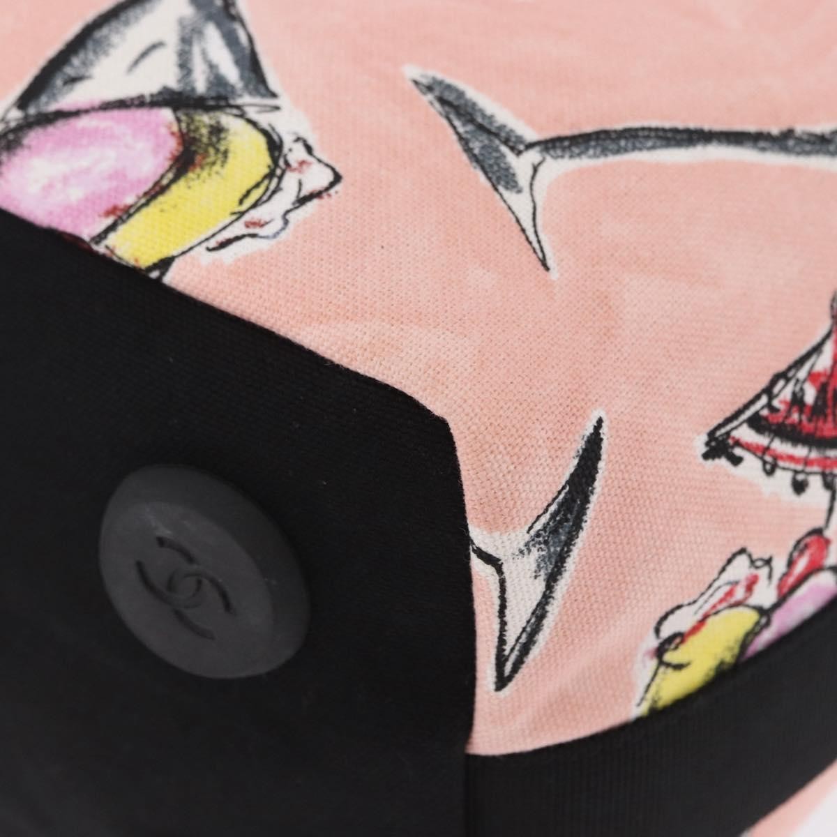 Chanel Ice Cream Sundae Printed Canvas, Pink, Canvas, Shoulder Bag
