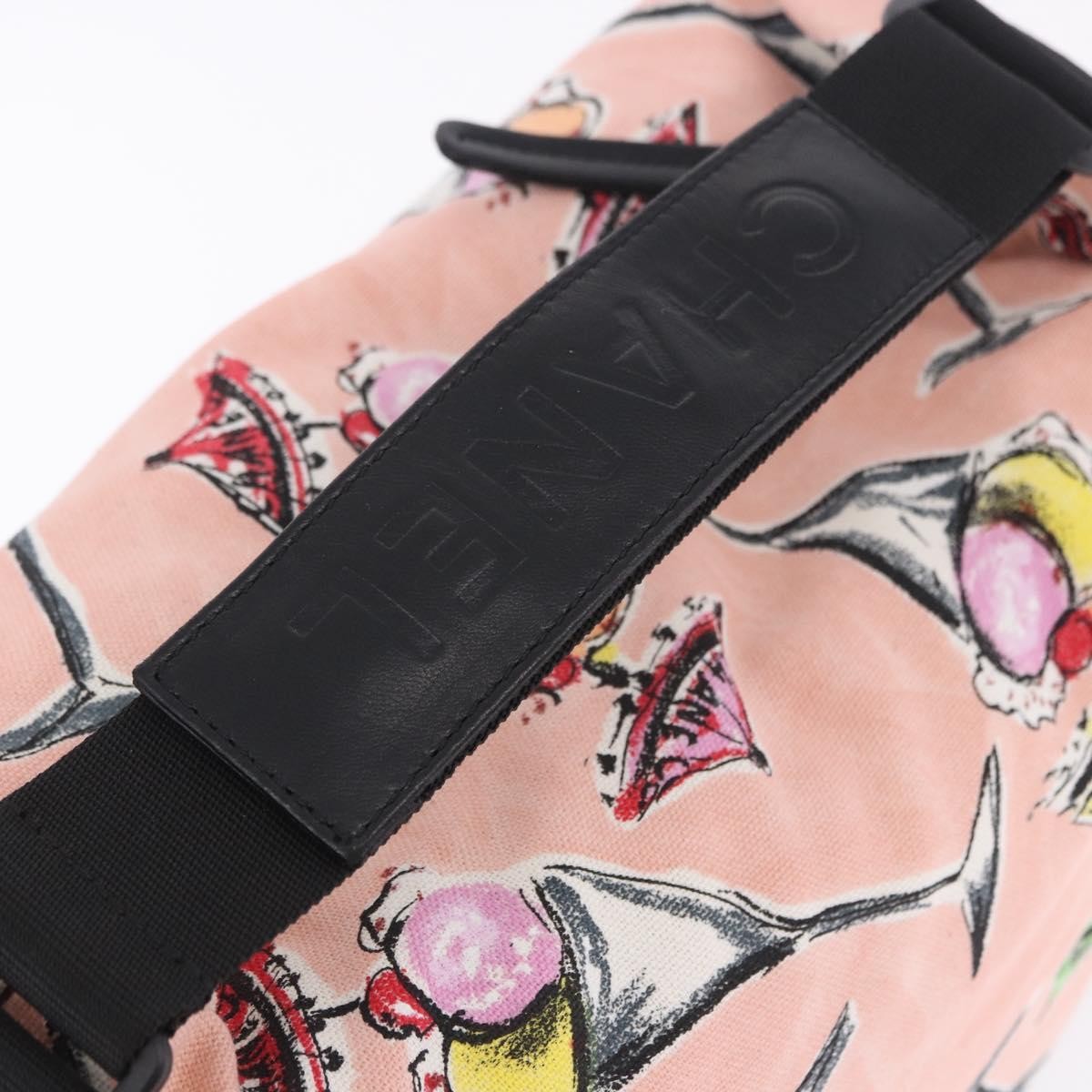Chanel Ice Cream Sundae Printed Canvas, Pink, Canvas, Shoulder Bag