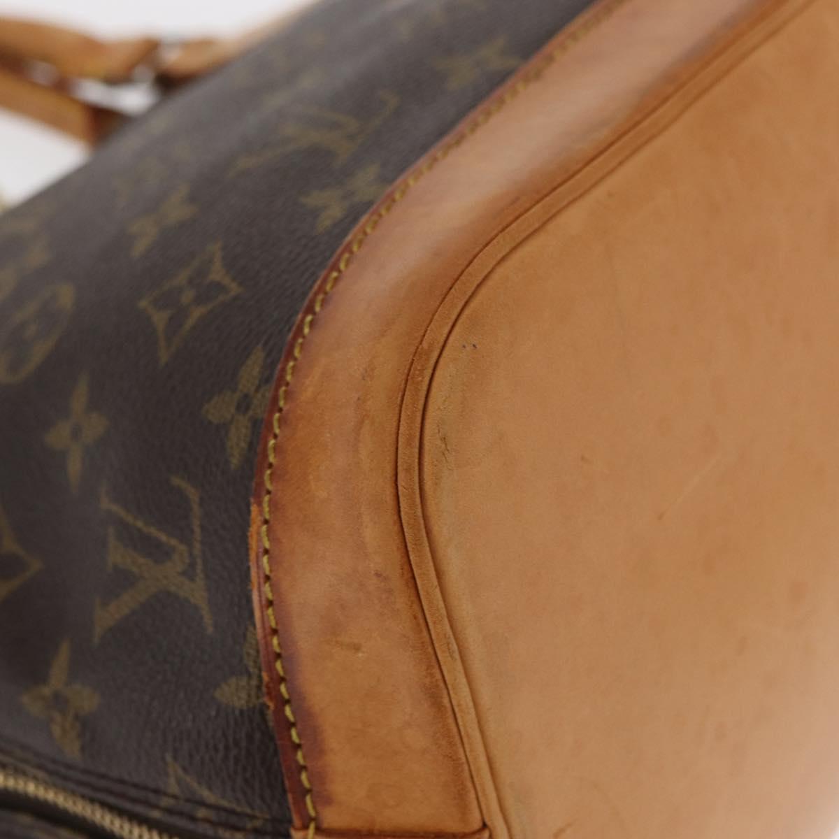 Louis Vuitton Alma Handbag Monogram Canvas, BROWN, CANVAS, Handbag