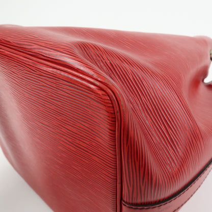 Louis Vuitton Petit Noe Epi Leather, Red, Leather, Handbag