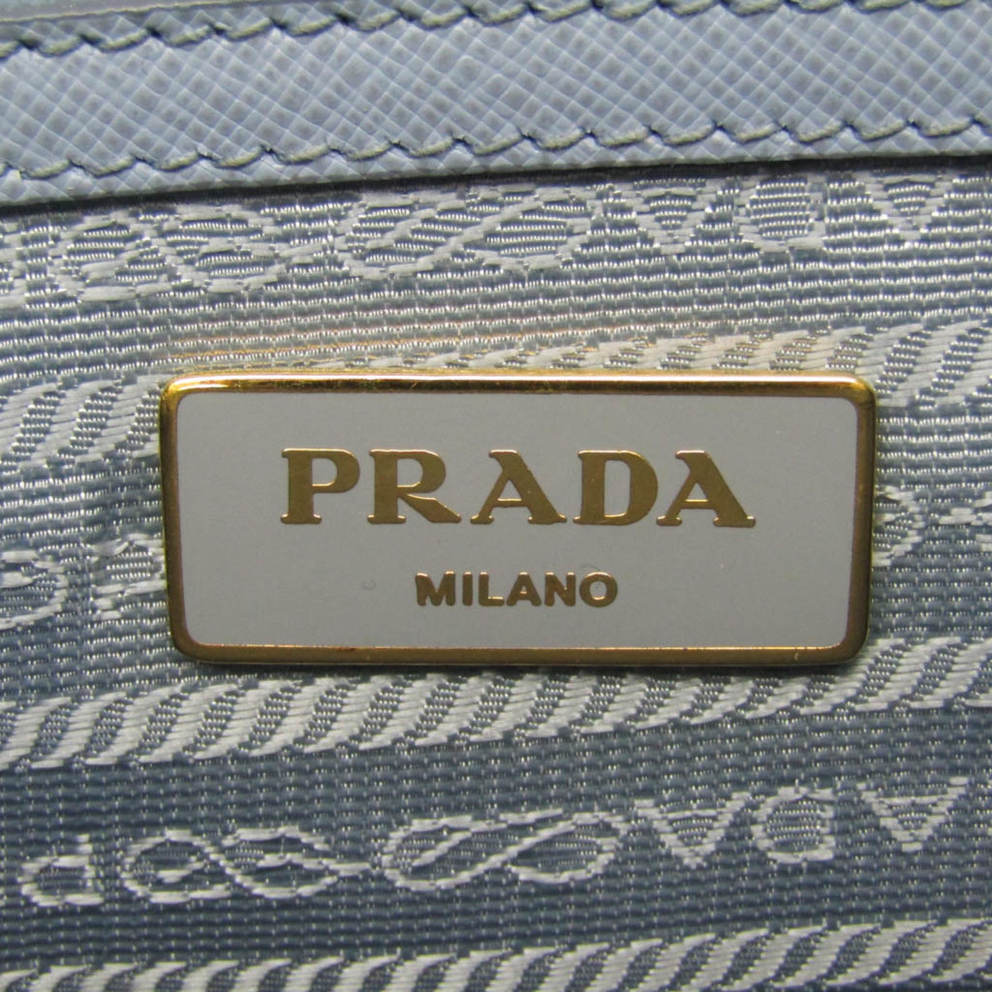 Prada Galleria, Blue, Leather, shoulder