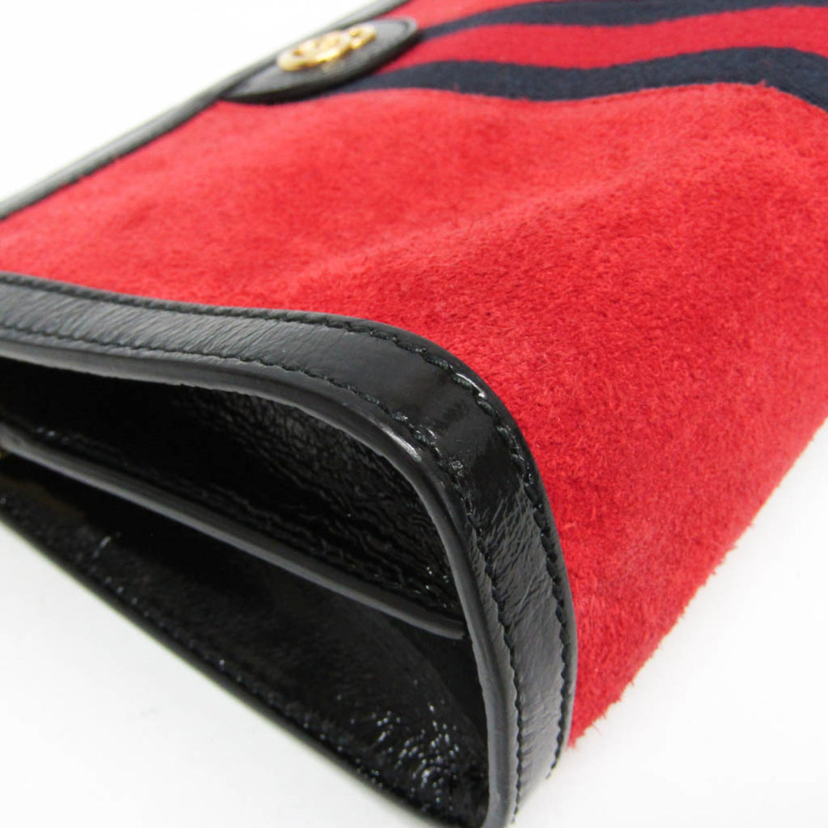 Gucci Ophidia Chain Suede, Red, Leather, Shoulder Bag