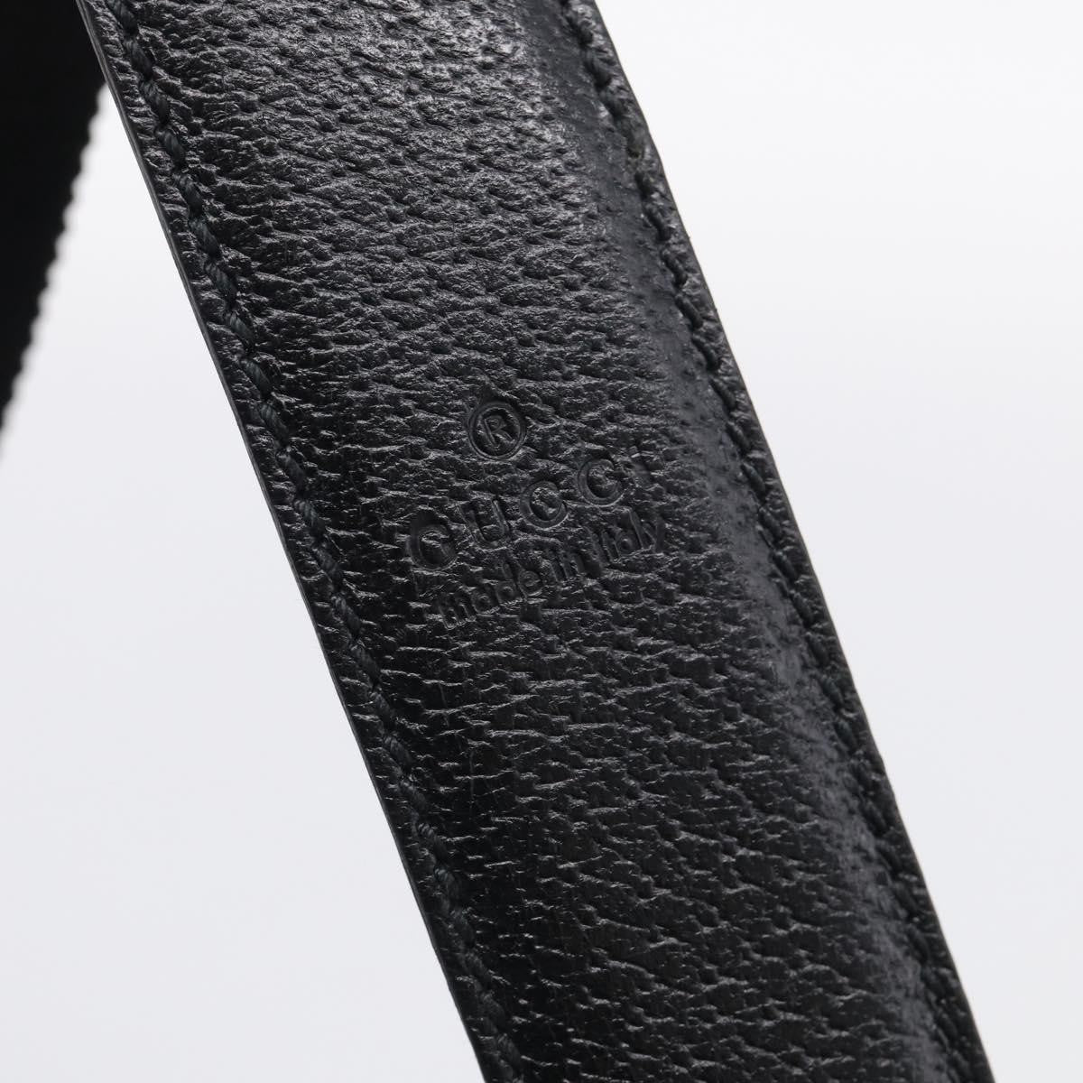 Gucci Front Zip Messenger Canvas and Leather, Black, Canvas, Crossbody Bag