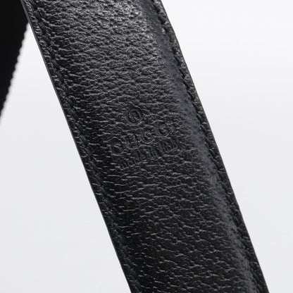 Gucci Front Zip Messenger Canvas and Leather, Black, Canvas, Crossbody Bag