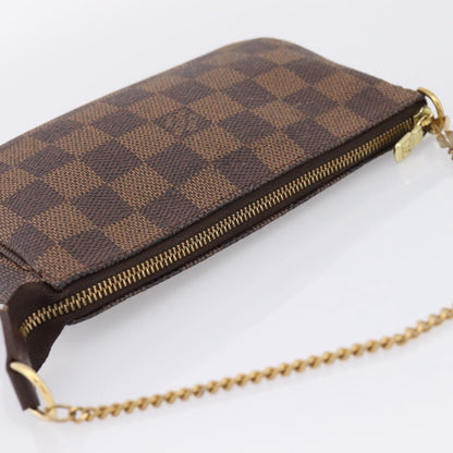 Louis Vuitton Mini pochette accessoires Damier Canvas, Brown, Canvas, Clutch