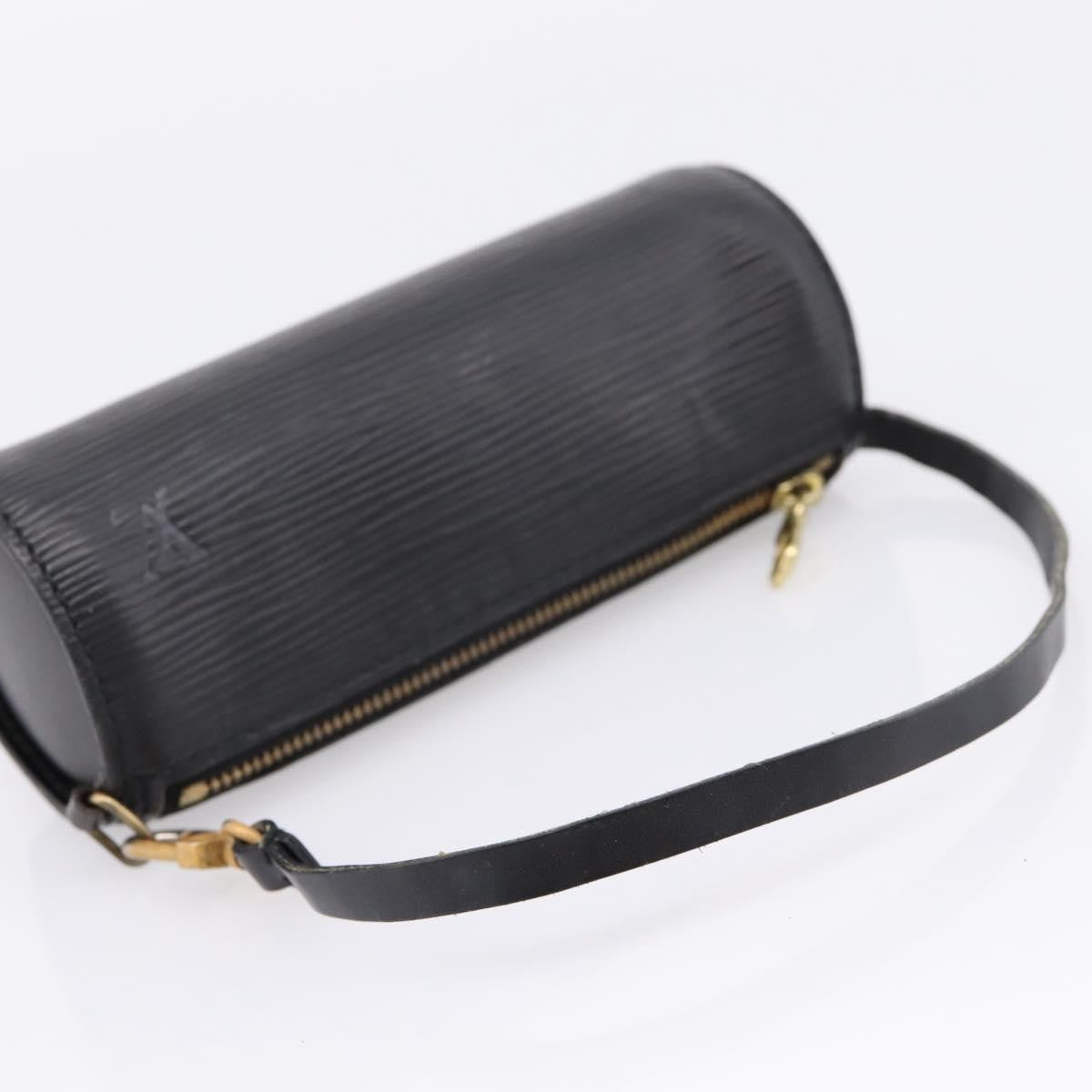 Louis Vuitton Soufflot Pochette Epi Leather, Black, Leather, Clutch