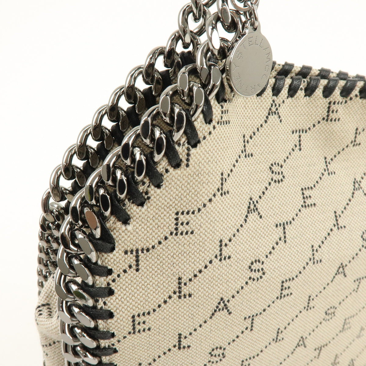 Stella McCartney Falabella Faux Leather, Beige, Canvas, Tote Bag