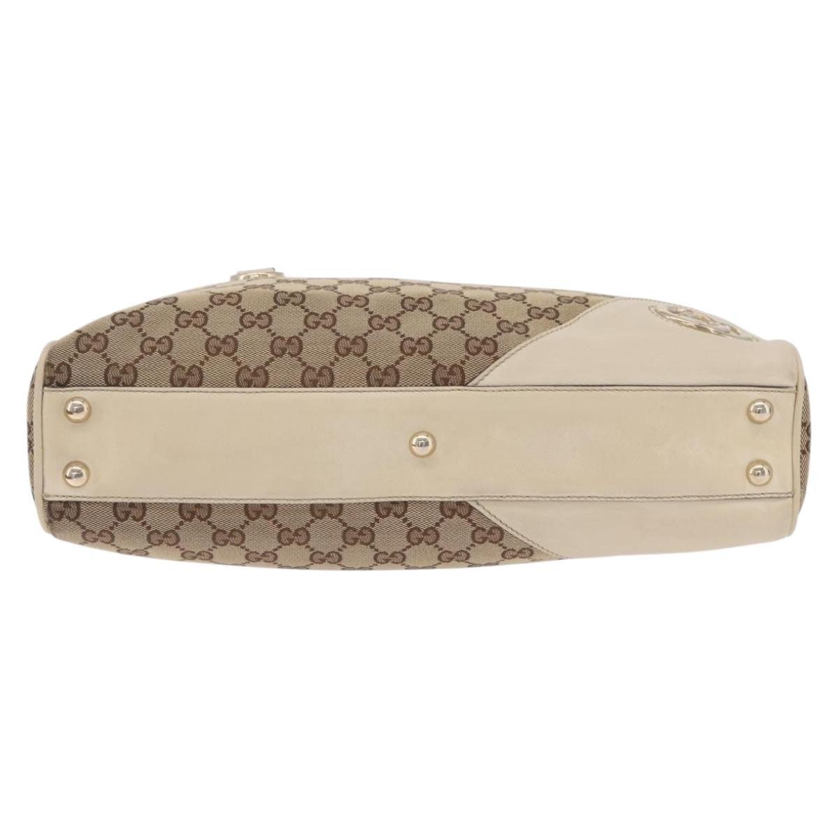 Gucci New Britt Boston GG Canvas, Beige, Canvas, Handbag