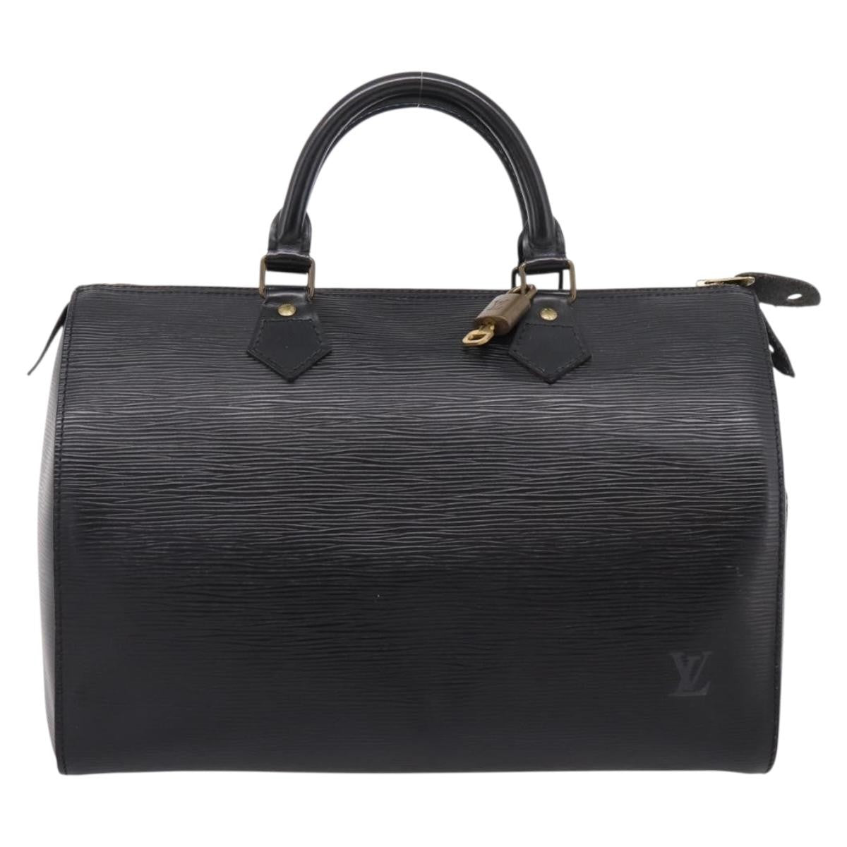 Louis Vuitton Speedy Epi Leather, Black, Leather, Handbag