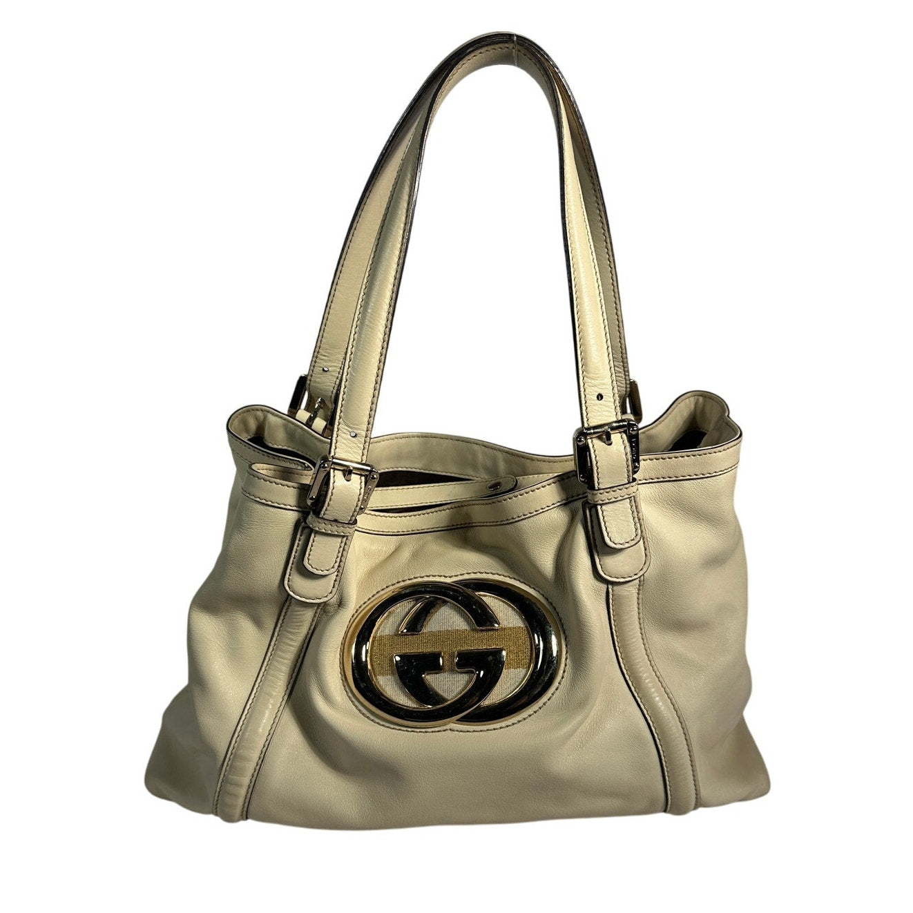 Τσάντα Tote GUCCI Britt από δέρμα μοσχαριού