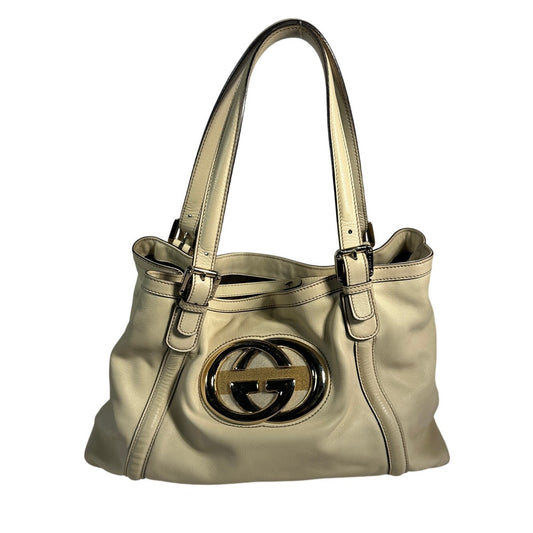 Τσάντα Tote GUCCI Britt από δέρμα μοσχαριού