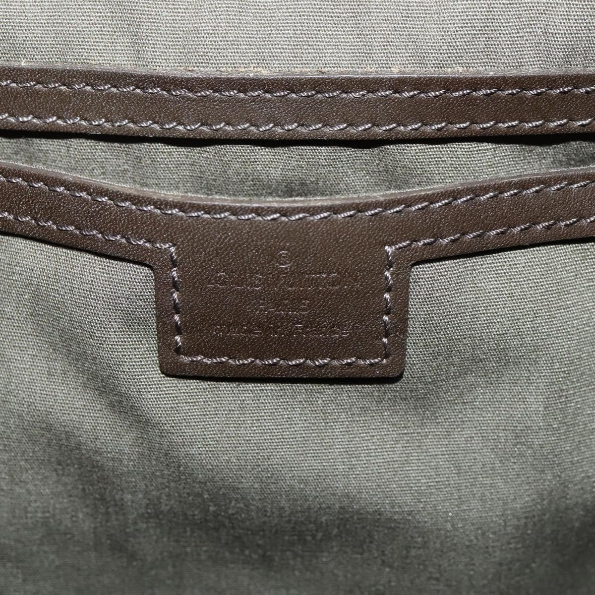 Louis Vuitton Vintage Montsouris Mini Lin, Khaki, Canvas, Backpack