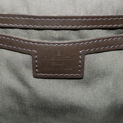 Louis Vuitton Vintage Montsouris Mini Lin, Khaki, Canvas, Backpack