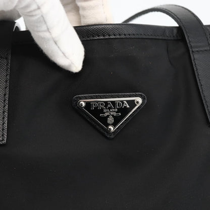 Prada Zip Tote Tessuto, Black, Nylon, Tote Bag