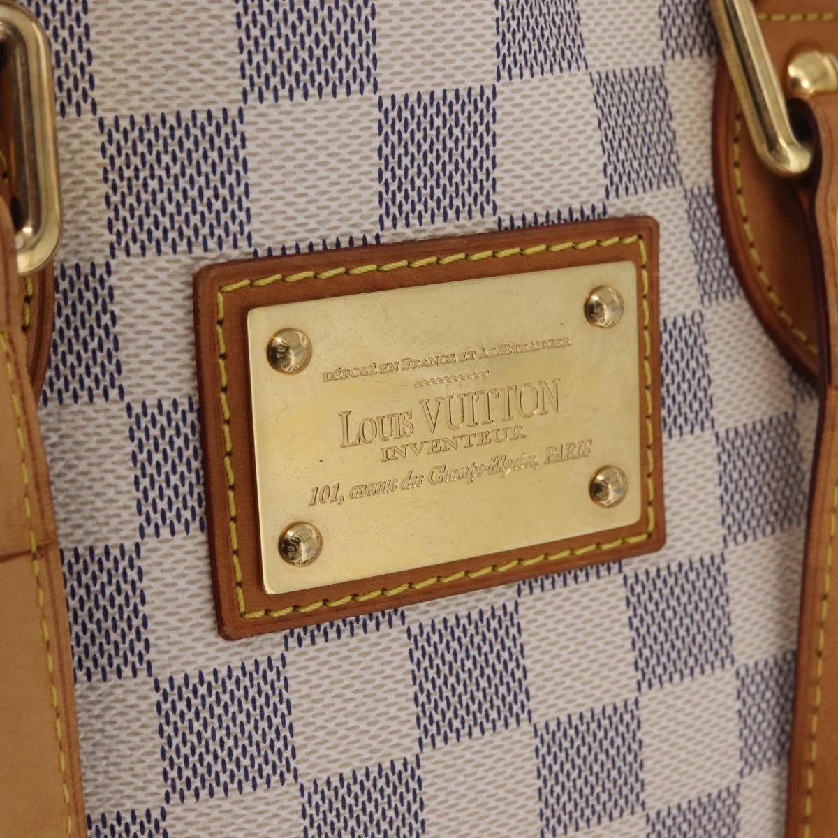 Louis Vuitton Hampstead Damier, Beige, Canvas, Handbag