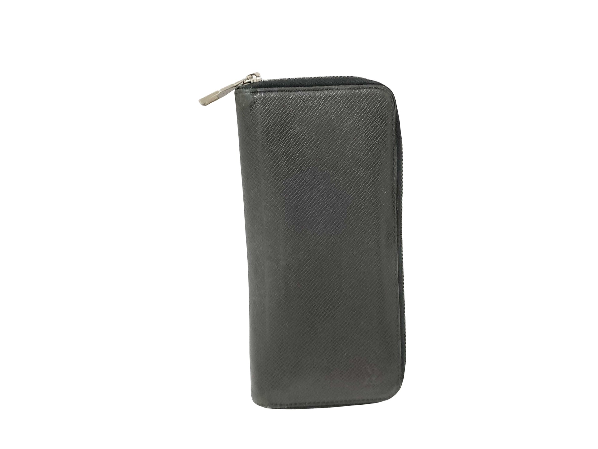 Louis Vuitton Zippy Organizer Taiga Leather, Black, Leather, Wallet