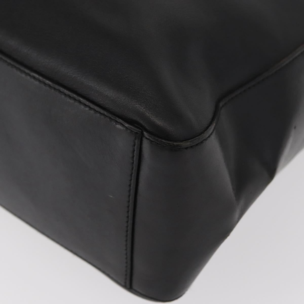 Gucci Vintage Interlocking G Flap Shoulder Bag Leather, BLACK, LEATHER, Shoulder bag