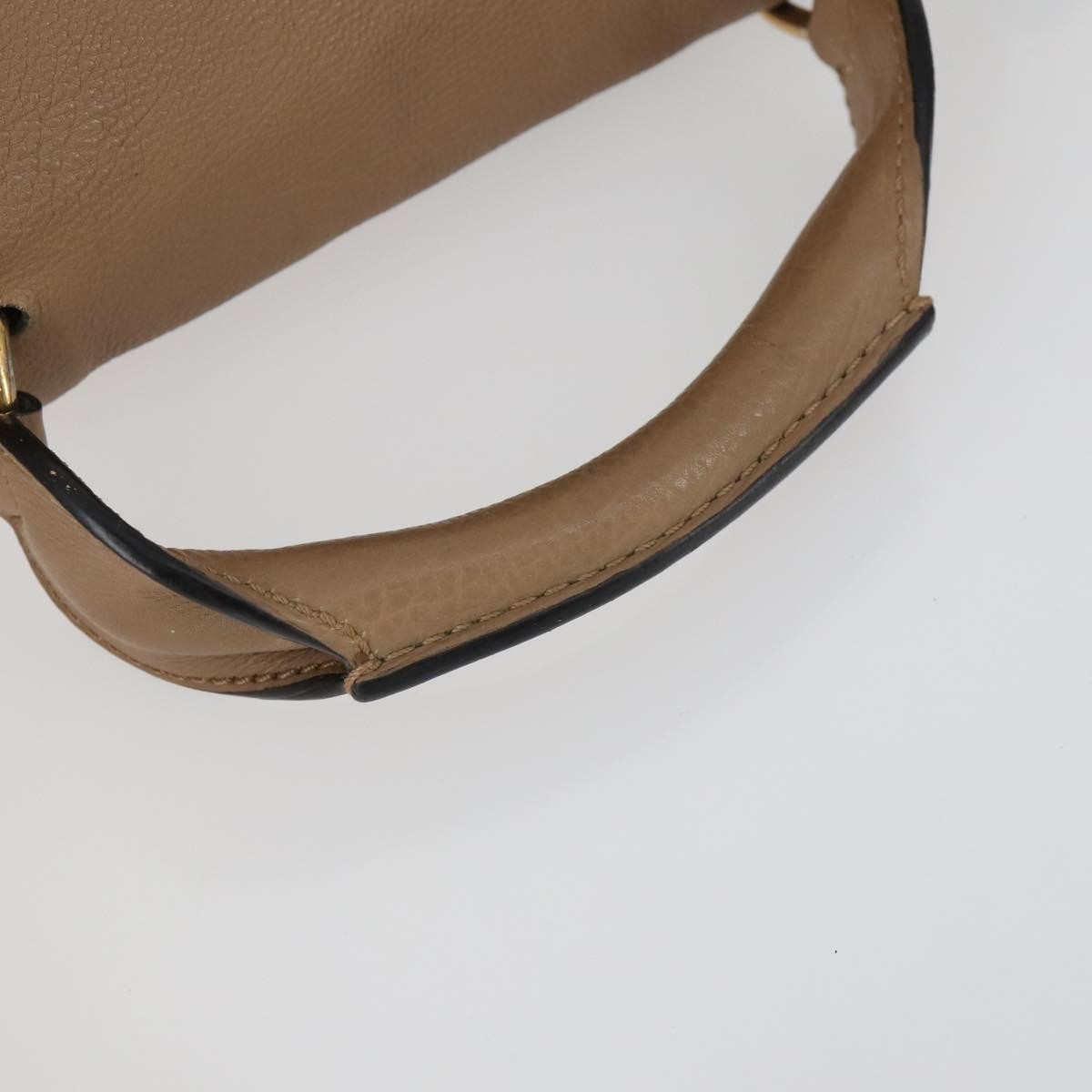 Chloe Elsie Convertible Satchel Leather, Beige, Leather, Handbag