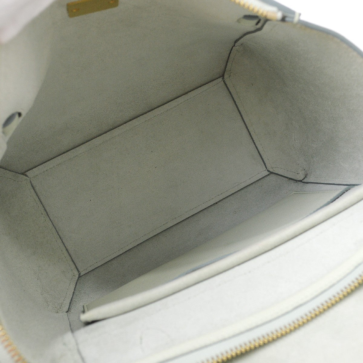 Celine Belt Textured Leather, Blue, Leather, Handbag