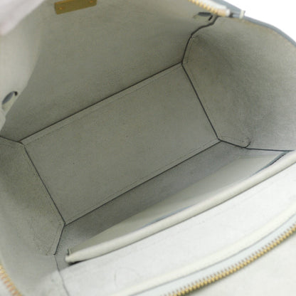 Celine Belt Textured Leather, Blue, Leather, Handbag
