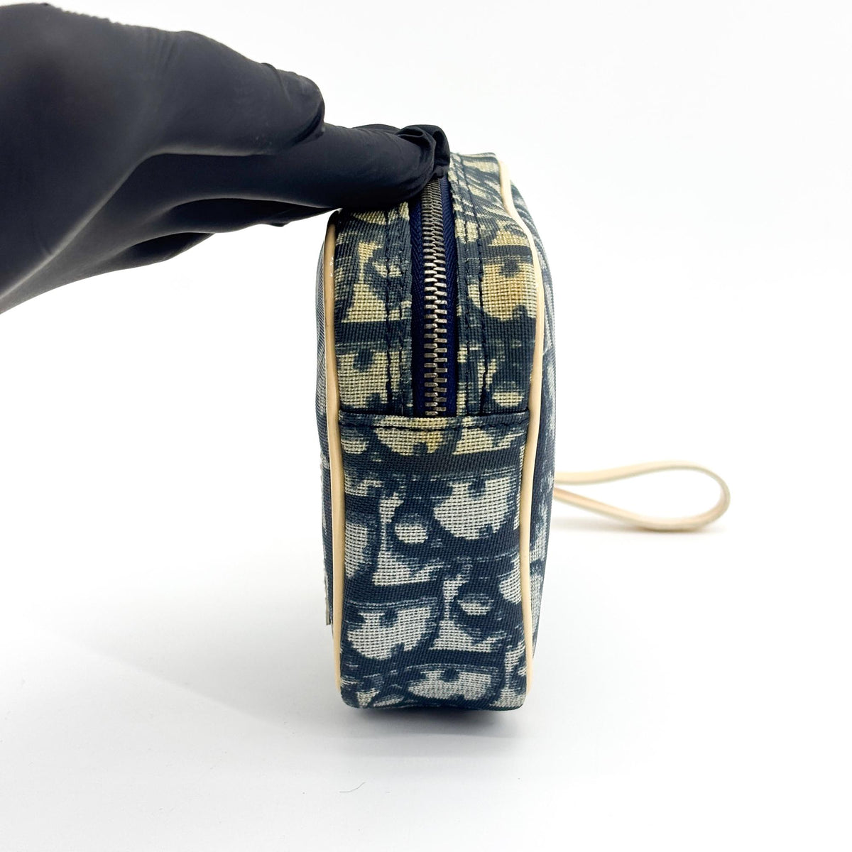 Christian Dior Trotter No. 1 Wristlet Pouch Trotter No. 1 Wristlet Pouch, Beige, Canvas, Clutch