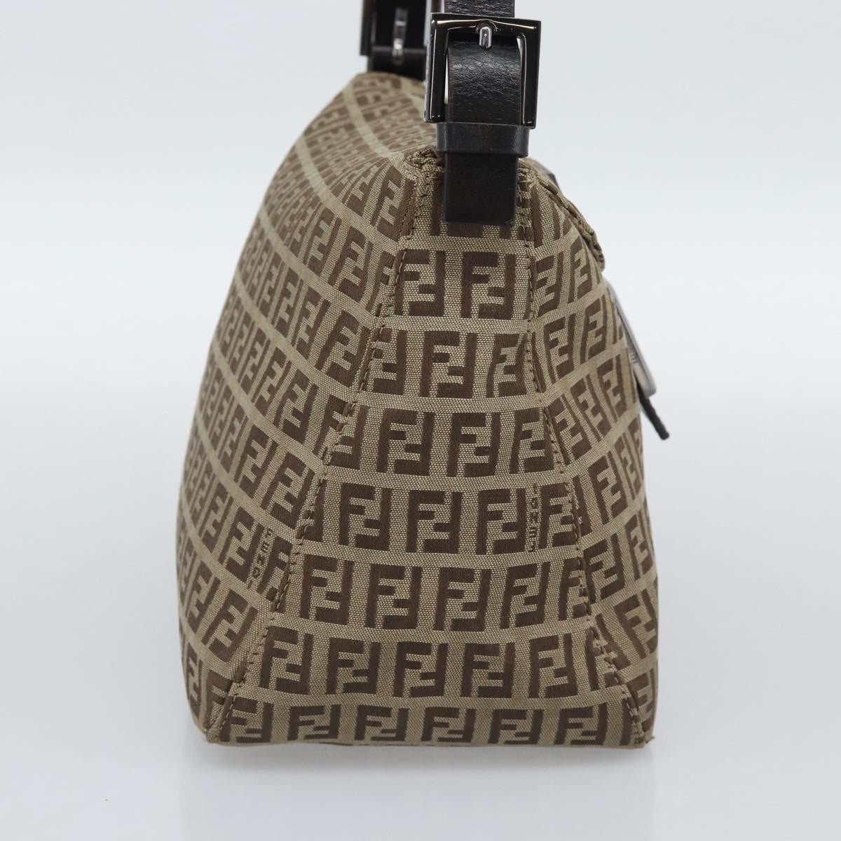 Fendi Mamma Baguette Canvas, Beige, Canvas, Handbag