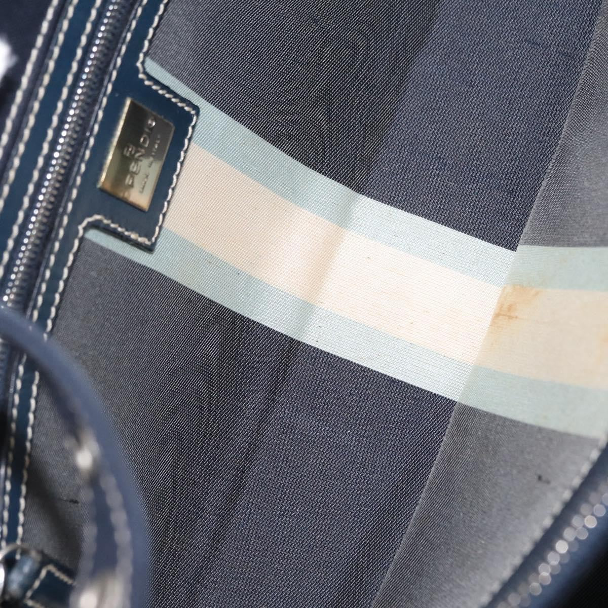 Fendi Baguette Canvas, Navy, Canvas, Handbag