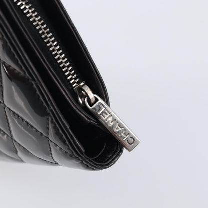 Chanel Brilliant CC French Quilted Patent, Black, Patent Leather, Wallet