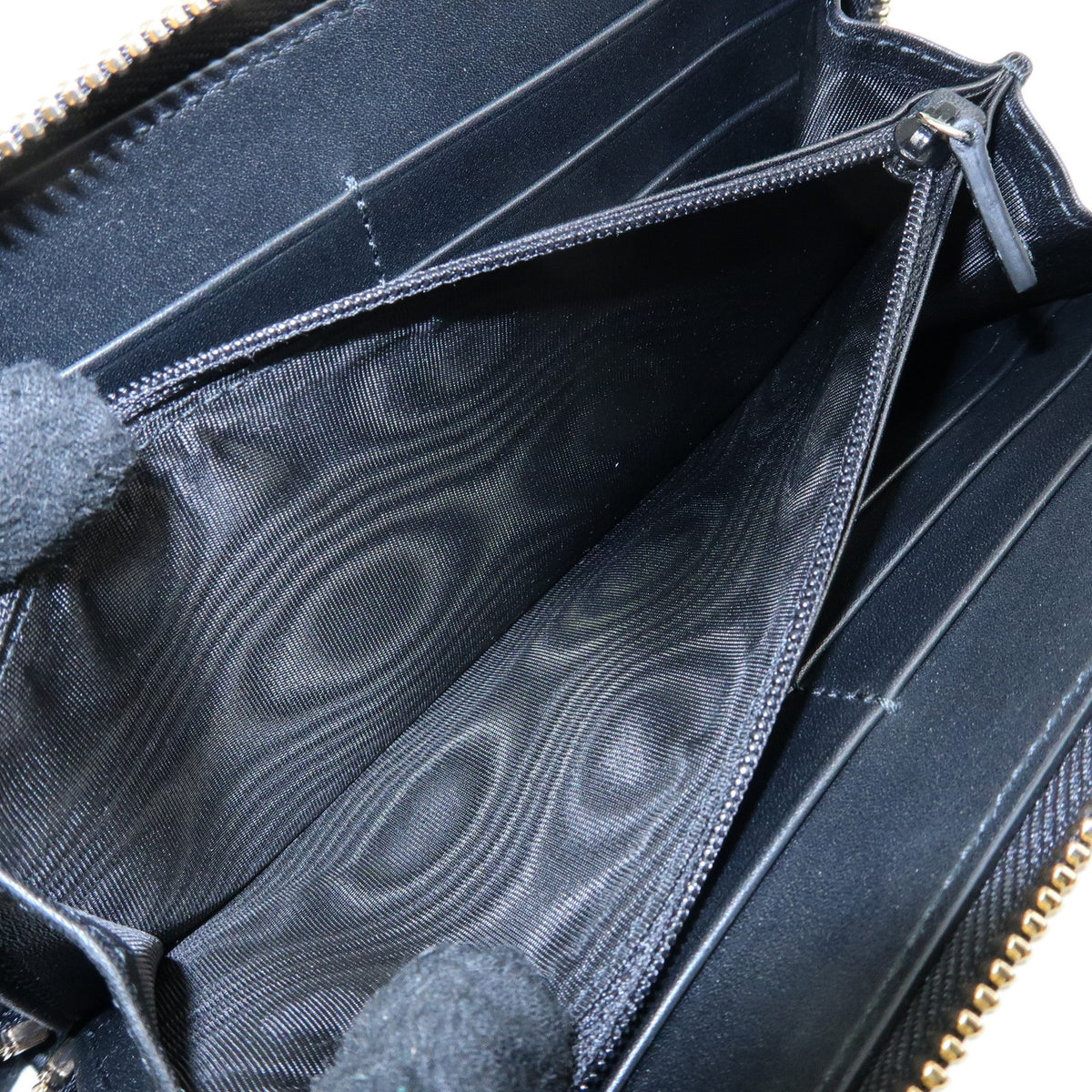 Gucci Zip Organizer Microguccissima Leather, Black, Leather, Wallet