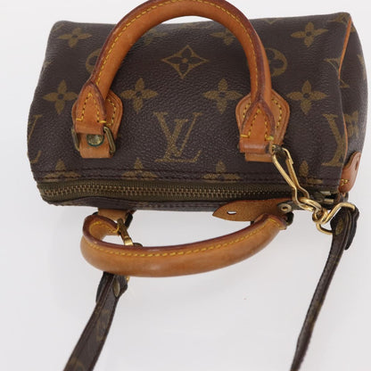 Louis Vuitton Speedy Mini HL Handbag Monogram Canvas, BROWN, CANVAS, Handbag