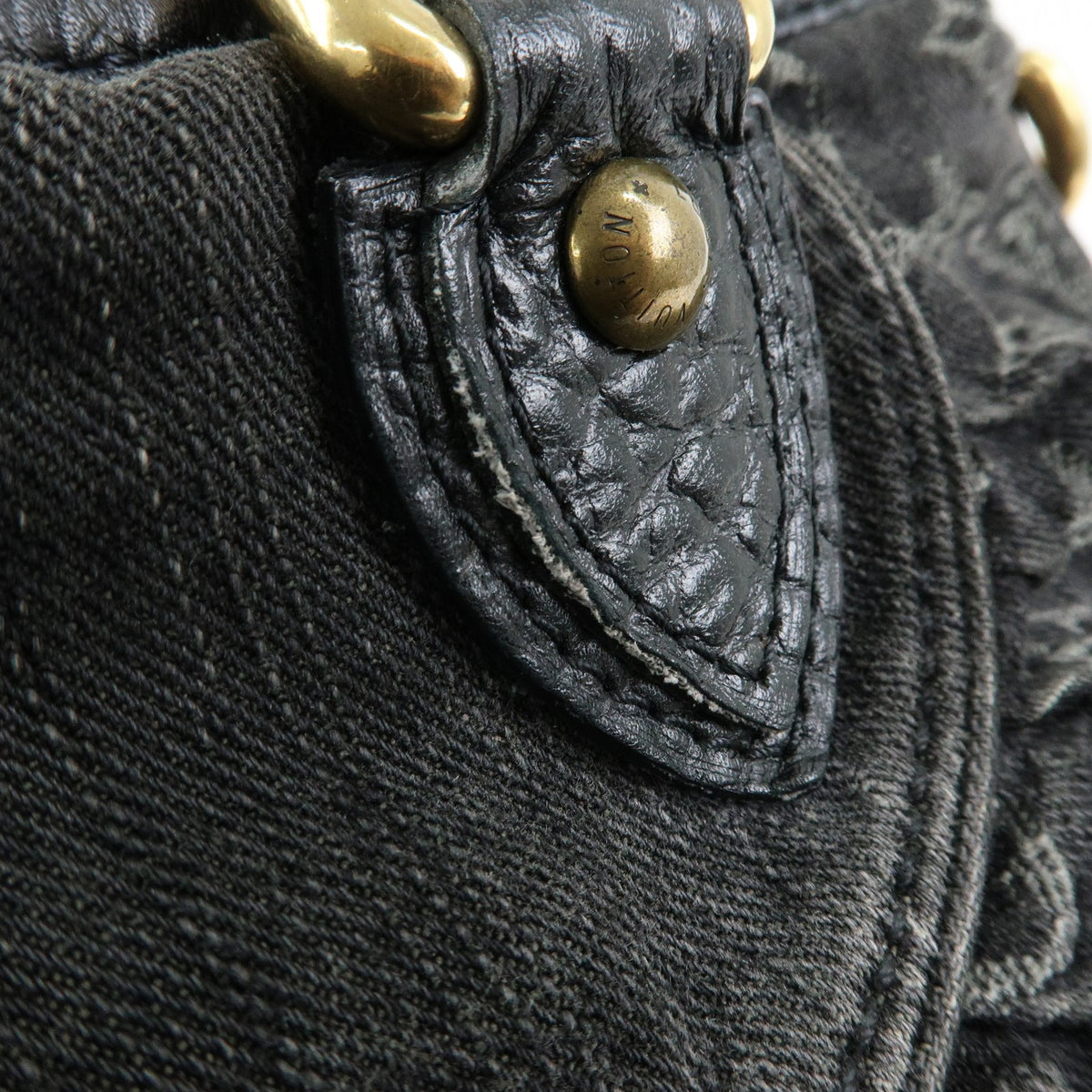 Louis Vuitton Neo Cabby Monogram Denim, Black, Denim, Handbag