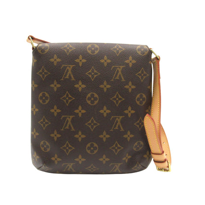 Louis Vuitton Musette Salsa, Brown, Canvas, shoulder