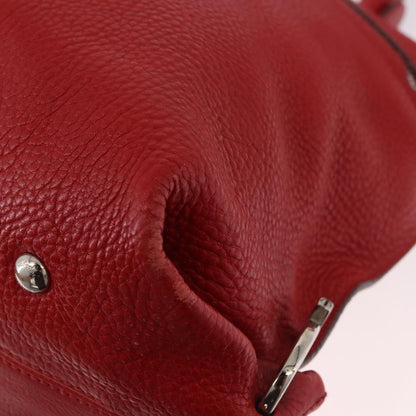 Salvatore Ferragamo Sofia Satchel Grainy Leather, Red, Leather, Handbag