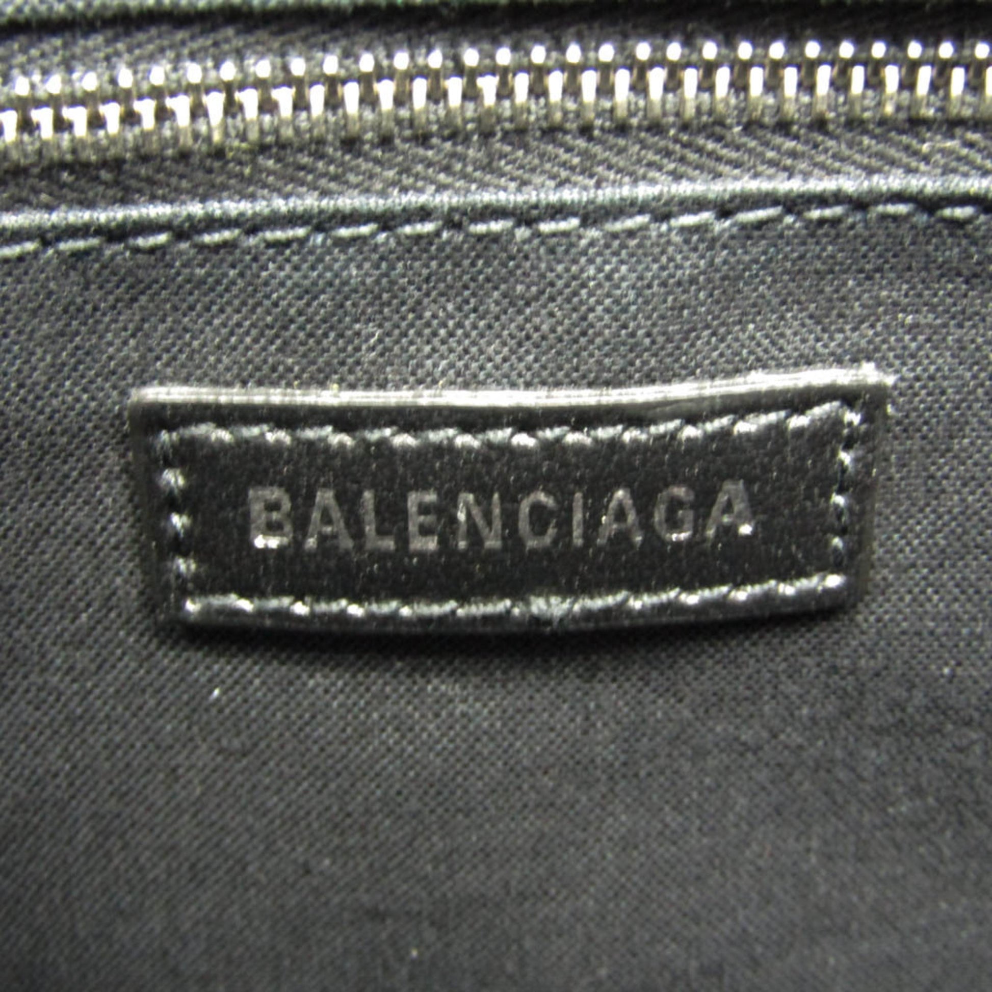 Balenciaga Trade, Black, Canvas, shoulder