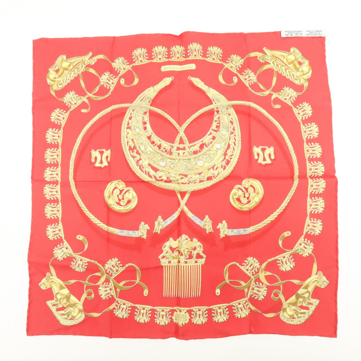 Hermes Carré 40 Silk, Red, Silk, Scarf