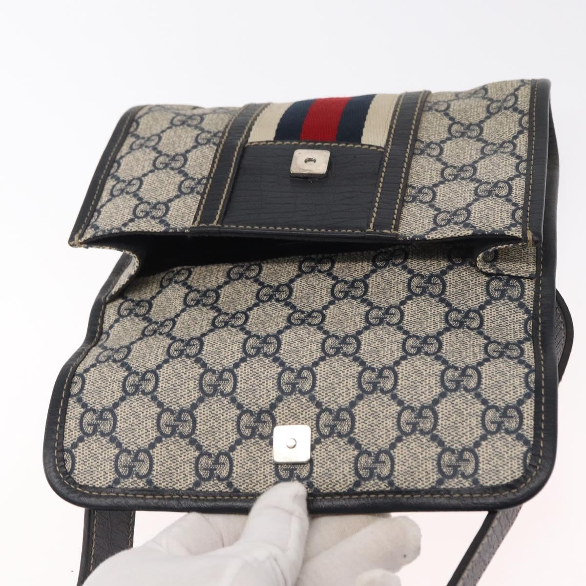 Gucci Vintage Web Belt GG Coated Canvas, Beige, Canvas, Handbag