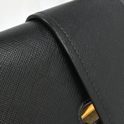 Prada Sidonie Saffiano, Black, Leather, Handbag